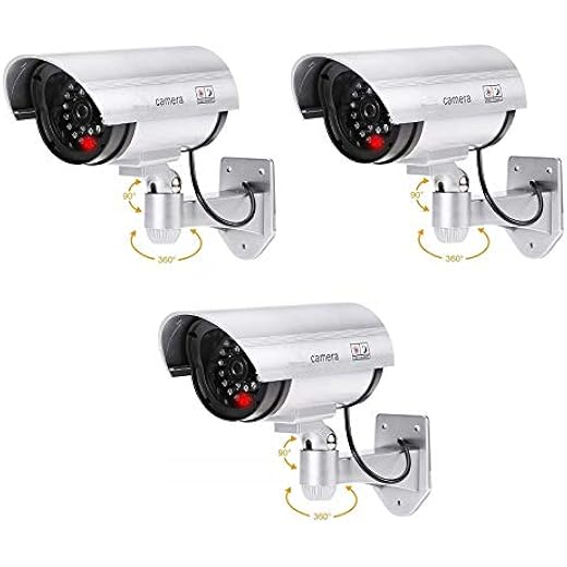 Dummy Wired Security CCTV Camera - 3 Pieces
