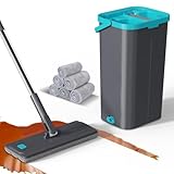 Cabezal de fregona giratorio de 360 grados: nuestras mopas de suelo con cabezal giratorio de 360 grados, que puede eliminar la suciedad y la mugre de los lugares difíciles de alcanzar. Este cabezal de mopa con diseño de rebote automático, es conveniente para su uso. Tamaño del cabezal de la fregona: 33 x 12 cm.