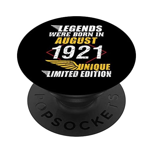 Cumpleaños Agosto 1921 Edición Limitada Regalo Legend PopSockets PopGrip Intercambiable