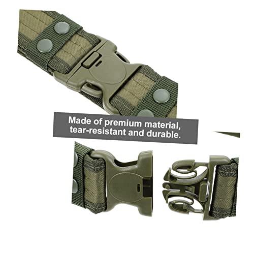 Military Green Camouflage Nylon Outdoor Camping Belt with Quick Release Buckle Lightweight Breathable Waistband for Hiking Field Operations Hunting and Daily Wear4