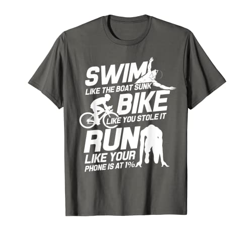 Triathlon Gift Swim Bike Run Accessories Sport Road Bike Tri T-Shirt