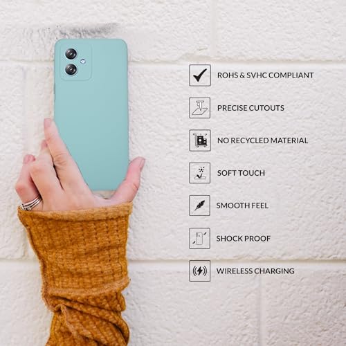 Image of SPRIG Compatible with Moto G54 Premium SilkTone Back Cover Drop Tested Shock Proof Mobile Case for Men, Women, Boys and Girls with Camera Protection (Light Green)