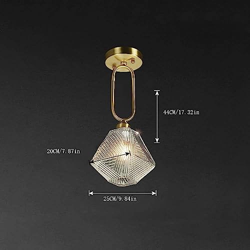 Plafonnier verre E27 en laiton diffusion lumineuse optimale - 3
