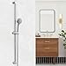 OFFO Shower Slide Bar, 40 in Slide Bar with Adjustable Handheld Shower Head Holder for Bathroom Wall Mounted, Chrome Finish