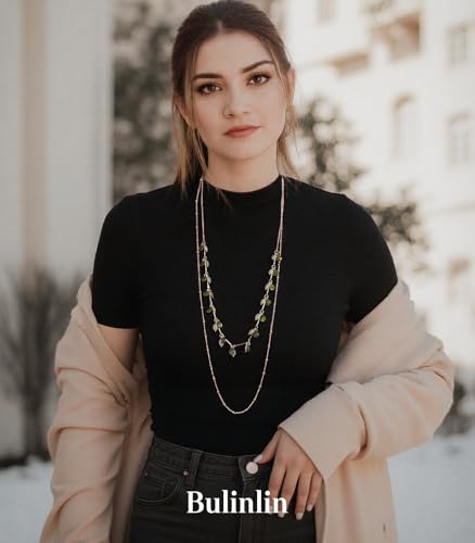 BULINLIN Layered Gold Long Necklaces for Women Long Beaded Chain Necklace Costume Gold Jewelry Mothers Day Gifts for Mom3