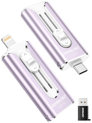 Clé USB double interface USB-C L 512 Go violet lavande pour iPhone et PC