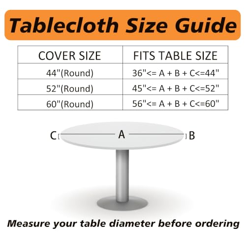 Noulmea Fall Round Tablecloth with Elastic Edge, Watercolor Maple Leaf Table Cover for 45"-52" Tables, Thanksgiving Autumn Farmhouse Table Cloth, Water Resistant Dining & Party Decor by Noulmea - Used condition - Image 6