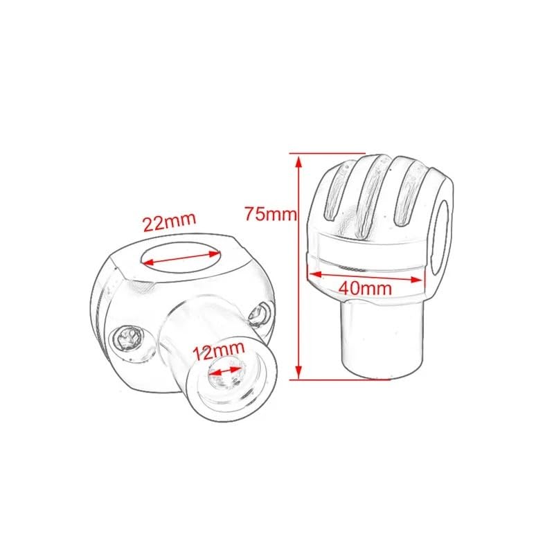 Kit elevador de abrazadera manillar universal ajustable moto para manillares 22mm 25mm 3