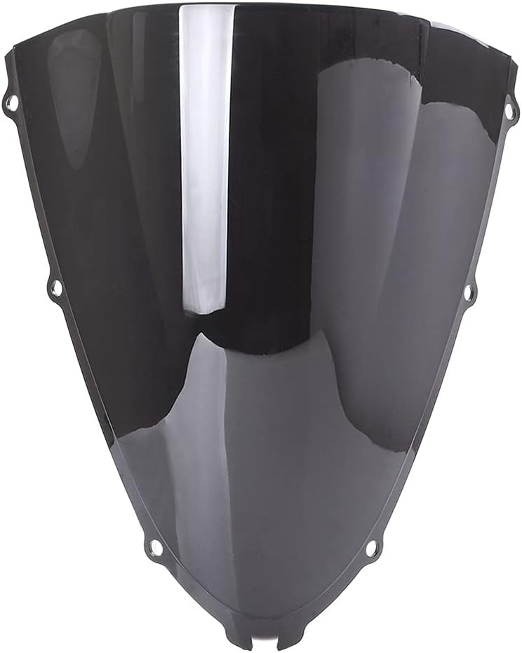 Double Bubble Windscreen Windshield Shield Compatible for Kawasaki Ninja ZX14R 2006-2016 ZX-14R (Black)