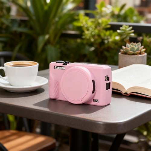 Funda silicona para cámara Canon G7X Mark III rosa miniatura 4