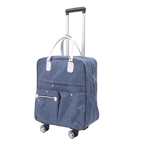 Expandable Carry on Luggage, 2 in 1 Lightweight Carry on Suitcase with Spinner Wheels, Family Travel Suitcase Set with Duffle Bag for Women Men, Polyester Fabric