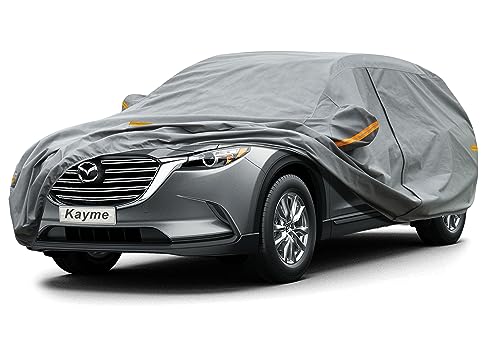 Image of Kayme Heavy Duty SUV Car Cover Custom Fit Mazda CX-9 /CX9 (2007-2025) Waterproof All Weather for Automobiles, Full Exterior Covers Sun Rain UV Protection.（Deliver About 3-10 Days）