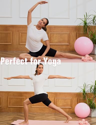 Wayleb Camiseta Deportivo Mujer Camiseta de Manga Corta Camiseta de Secado Rápido Camisetas de Malla Mujer Yoga Fitness Top Ropa Deportiva