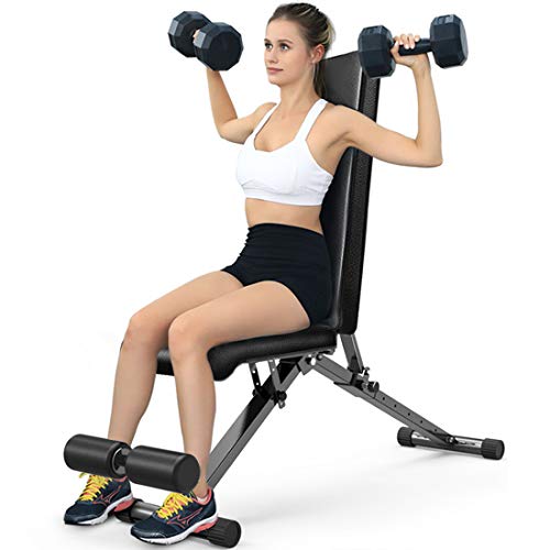 Dr.Life Adjustable Weight Bench for Full Body Workout Bench Multi-Purpose Utility Sit Up Weight Bench Strength Training Bench Press for Home Gym