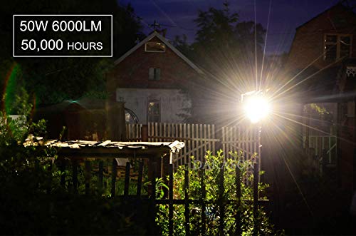 DAKASON (2 Pack) 50W LED Flood Light, Dusk-to-Dawn Photocell, 180° Adjustable Arm, Replaces 150-200W HPS/MH, IP65 Waterproof Outdoor Security Lighting Fixture, 100-277Vac 5000K 6000lm, ETL Listed - Image 6