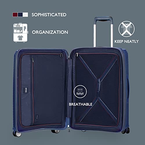Image of Verage Carry On Luggage with Spinner Wheels, Expandable Hardshell Spinner Suitcase for Travel, TSA Approved (3-Piece Set (20 /24 /28), Blue)