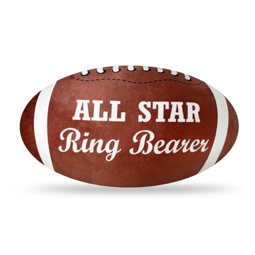 COSLANLEE All Star Ring Bearer Gifts, 12 Inch Plush Stuffed Fluffy Football-Thank You Wedding Gift-Will You Be Our Ring Bearer Favor Wedding Party Proposal Accessory