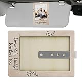 Clip De Visera De Papá De Conducción De Conducir, Clip De Visera De Auto De Madera, Marco De Imágenes De Automóviles, Compacto Y Significativo, Liviano Y Seguro, 4.21x2.76x0.87 Pulgadas, Para Retratos