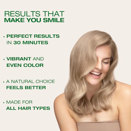 Image of Naturigin Permanent Hair Color for Women - 10.2A Light Ash Blonde, Ammonia-Free Vegan Hair Dye with 100% Gray Coverage, Long-Lasting, Nourishing & Salon Quality Results | 100% gray coverage, long-lasting dye for women. Vegan & cruelty-free, nourishing natural formula, all hair types