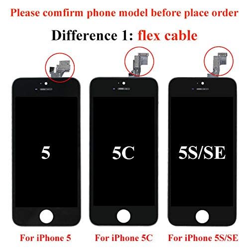 Image of White Display Combo Folder for 5S LCD with Digitizer Touch Screen Complete Display Touch Screen