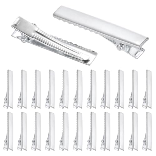 Pinces à cheveux crocodiles en métal argenté de 4,6 cm lot de 150 pièces pour coiffure