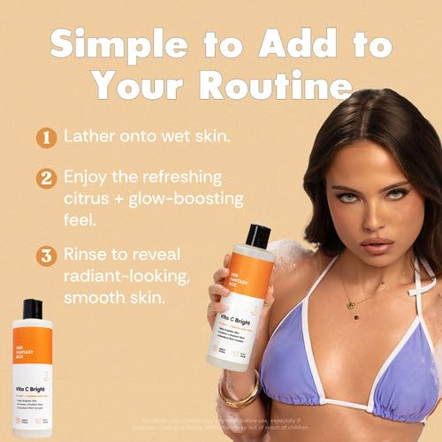 Image of Her Fantasy Box | Vita C Bright Turmeric Body Wash - Antioxidant‐Rich Citrus Cleanser with Vitamin C & Turmeric for Radiant, Even-Looking Skin, Moisturizing Vegan Formula (16 oz)