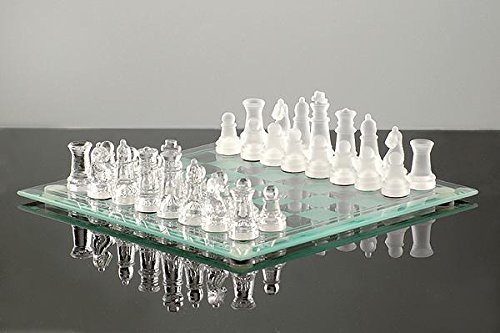 Preisvergleich Produktbild JOSKA Bodenmais Glasspiel Schach - Spiel aus Glas, 35x35cm