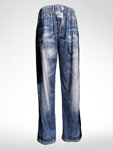 Image of BRIEF INSANITY Unisex Pajama Pants That Look Like Jeans - Soft Novelty PJ Bottoms with Side Pockets & Elastic Waist