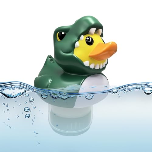 Flotador de cloro para piscina, flotador de piscina para tabletas de cloro, accesorios de cuidado del agua de mantenimiento de bañera de hidromasaje de dibujos animados para césped, jardín, parque