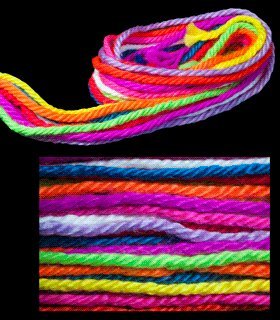 PACON PAC52610 Trait-tex Art Yarn, Neon Colors & White, 50', 10 Strands image 4