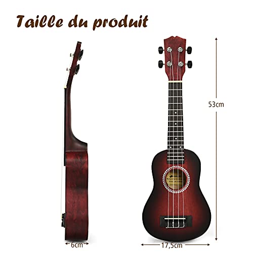 COSTWAY 21 Pouces Ukulélé Kit, Uke En Bois Pour Débutant Enfant Adulte, avec Sac de Transport, Accordeur Numérique… - Les Beatles, Paul McCartney, John Lennon, RIngo Starr, George Harrison COSTWAY 21 Pouces Ukulélé Kit, Uke En Bois Pour Débutant Enfant Adulte, avec Sac de Transport, Accordeur Numérique… – Image 6