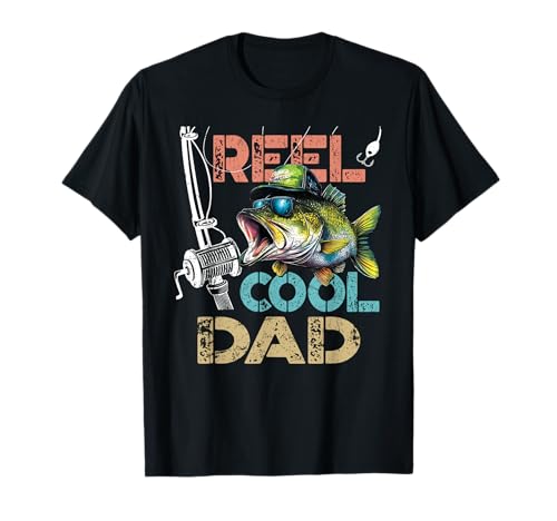 Reel Cool Dad The Fishing Legend Pap Día del Padre Camiseta