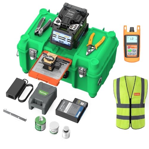 Fiber Fusion Splicer FX39 w/ 6 Motors Real Core Alignment + 6S Fast Splicing + 16S Heating + 0.01dB Splicing Loss KOMSHINE Plus Optical Power Meter KPM-25 with 7 Wavelengths