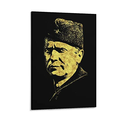 Tableau sur toile Josip Broz Tito poster decoration pour chambre ado fille 30x50cm sans cadre