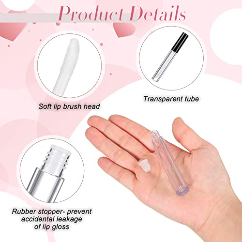 150 Pcs 2Ml Empty Lip Gloss Tubes Mini Lip Gloss Containers With Wand And Insert Clear Refillable Travel Lip Balm Lip Gloss Bottles With Stickers And 2 Transfer Pipettes For Lip Samples Diy Makeup #TOP2