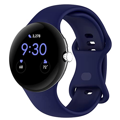 Image of Band Compatible with Google Pixel Watch Soft Silicone Sport Watch Bands Replacement Watch Strap Bracelet for Google Pixel Watch Smartwatch Accessories