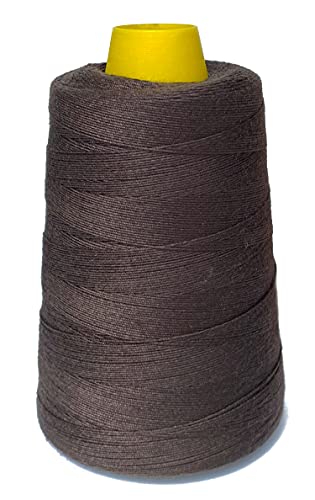 Thick Human Hair Sewing Thread with 3pcs Curl Needles Wig Making Thread 1000 Yards (Dark Brown) 140g