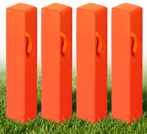 Football End Zone Pylons Set of 4, 1.78lb Football Pylons Field Markers