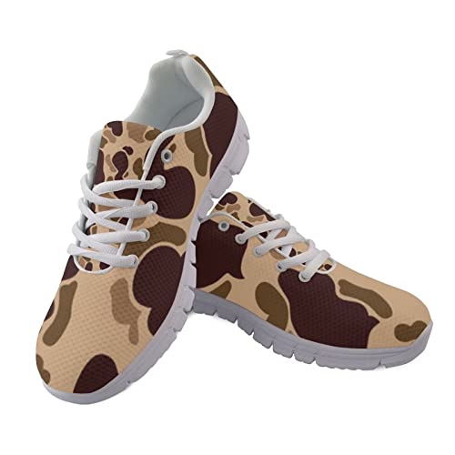 STUOARTE Damen Mädchen Sneakers Casual Rooster Muster Laufschuhe Leichte Outdoor Turnschuhe Langlebig Atmungsaktiv Sportschuhe, Camouflage Braun, 42 EU STUOARTE Damen Mädchen Sneakers Casual Rooster Muster Laufschuhe Leichte Outdoor Turnschuhe Langlebig Atmungsaktiv Sportschuhe, Camouflage Braun, 42 EU