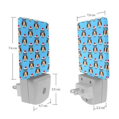 Lámpara de noche infantil búhos LED con sensor miniatura 7