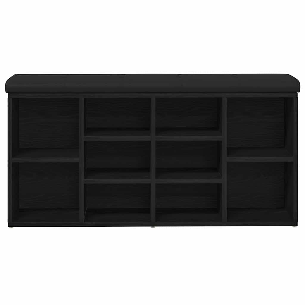 Zapatero Negro Roble 102 x 32 x 50 cm Madera Mecanizada