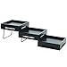 Tablecraft Geo-Mates Black Wood Expandable Display Riser - 5 1/4"Square x 4 1/2"H