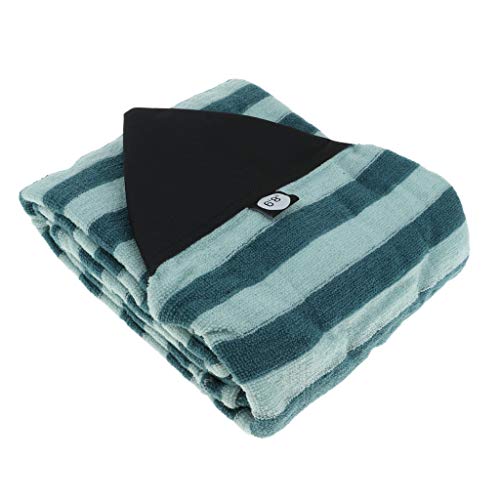 Elástica Funda Protectora de Tablas de Surf, Bolsa de Shortboard Diseño de Rayas Verde + Negro - 5.0 pies