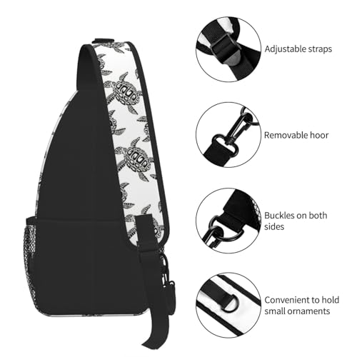 Mochila de pecho tortugas marinas bolsa diagonal ligera 7