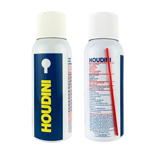 Houdini Lock Lube, 2 oz (Pack of 2) - Penetrates Tight Spaces for Effective Lube Protection, Prevents Keys from Sticking and Jamming