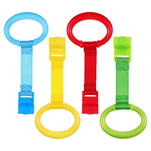 TOYANDONA 4pcs Baby Toddler Walking Assistant Pull Up Ring Safety Stand Up Rings