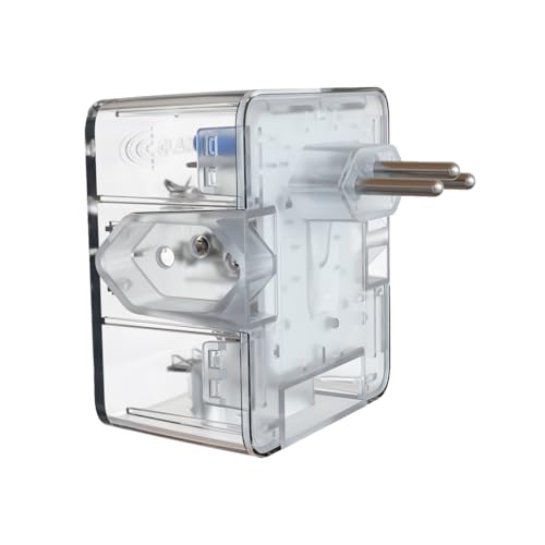 Protetor Contra Surtos Elétricos (DPS) CLAMPER 127/220V, 10 Amperes, 3 Pinos, para PC, PS5, Xbox, Smartphone, Monitor, Impressora, etc - iCLAMPER Energia 3 Transparente LCF, 3 tomadas