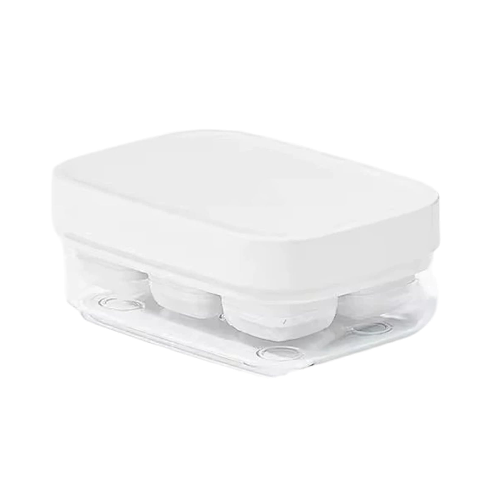 NMFLAB Space Efficient Stackable Ice Cubes Mold Silicone Materials Stackable Ice Mold with Lid Suitable for Small Freezers Silicone Cubes Tray Easy Releases