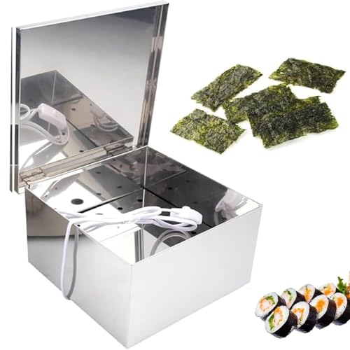 Stainless Steel Seaweed Oven, Seaweed Container with Drying Function, Adjustable Temperature/Power Cord Length: 1.63m, Heats Seaweed to Make It Crispy, for Sushi Restaurants