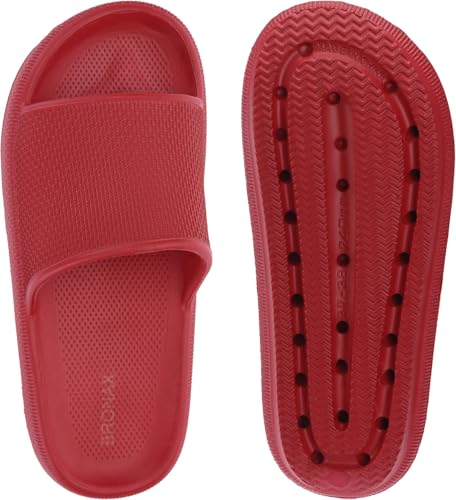 Image of BRONAX Cushioned Thick Sole Pillow Slippers for Women and Men Y10 | Cloud-Like Soft Sole, Foot Pain Relief, EVA Platform Sole, Indoor Outdoor Slides, Waterproof Shower Ready, Quick-Drying